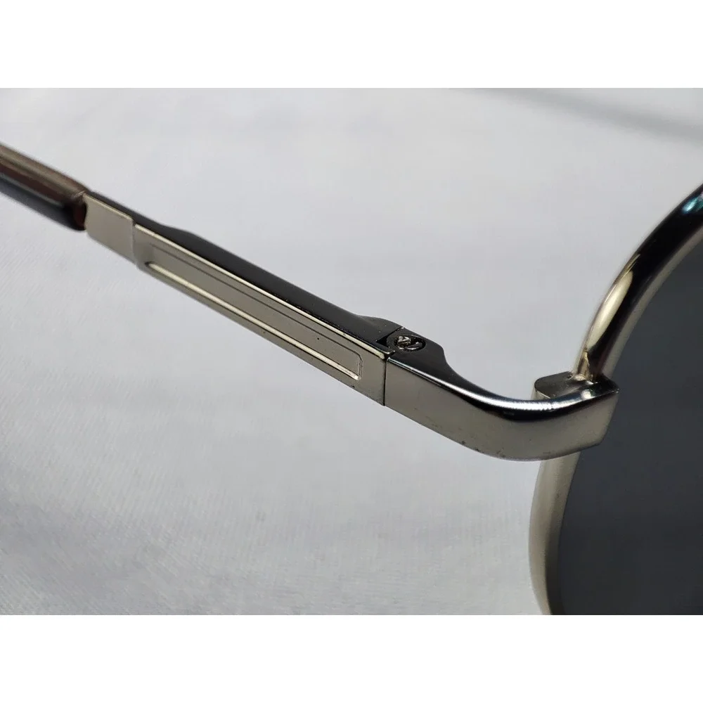 Dockers OL0919 Polarized Aviator Sunglasses Silver Metal Gray Lens 62mm